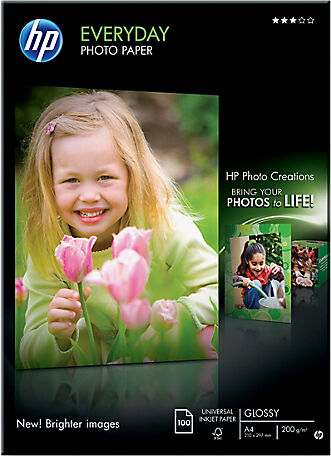 HP Papier photo Brillant Blanc HP Q2510A A4 200 g/m² - 100 Feuilles