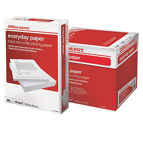 Office Depot Papier Office Depot A4 80 g/m² Blanc Everyday - 5 Paquets de 500 Feuilles