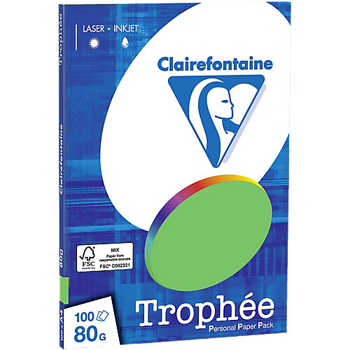 Clairefontaine Papier Clairefontaine A4 80 g/m² menthe 4115C - 100 Feuilles