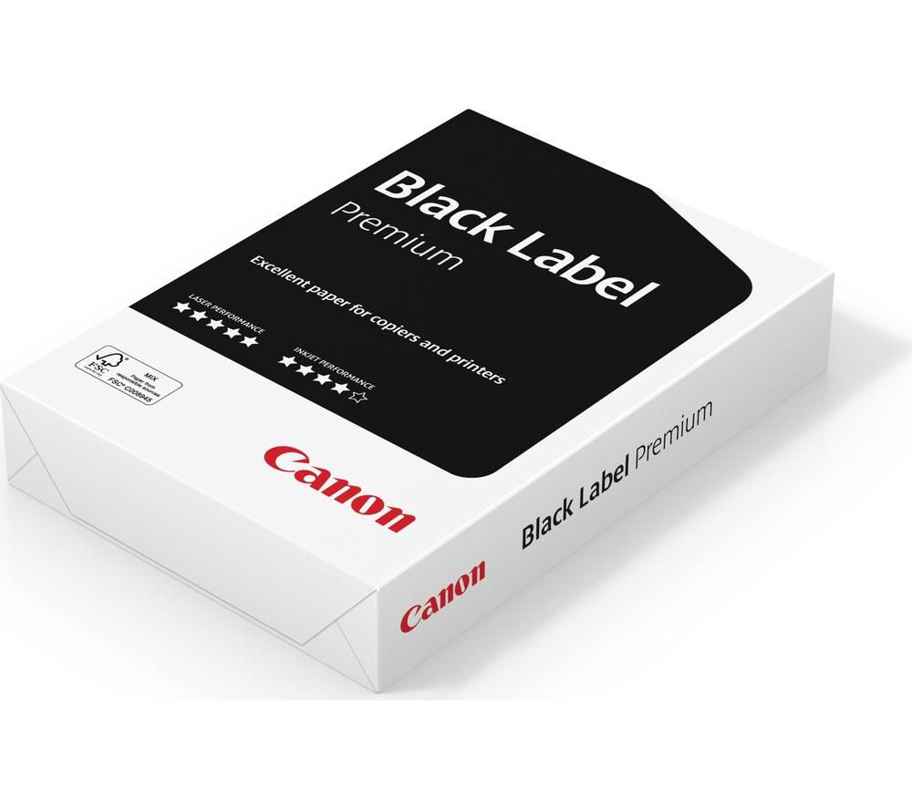 Canon A4 Premium Black Label Paper - 500 Sheets, Black