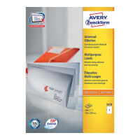 Avery 3478 multi-purpose labels 210 x 297 mm (100 labels)
