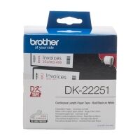 Brother DK-22251 continuous paper tape red / black on white (original)