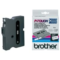Brother TX231 black on white tape, 12mm (original Brother)