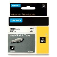 Dymo 18057 IND Rhino 19mm heat-shrink tape, black on white (original)