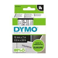 Dymo S0720500 / 45010 12mm tape, black on transparent (original Dymo)