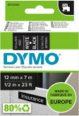 Dymo S0720610 / 45021 12mm tape, white on black (original Dymo)