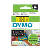 Dymo S0720790 / 43618 6mm tape, black on yellow (original)