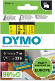 Dymo S0720790 / 43618 6mm tape, black on yellow (original)