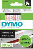 Dymo S0720850 / 45805 19mm tape, red on white (original)