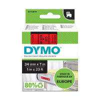 Dymo S0720970 / 53717 24mm tape, black on red (original)