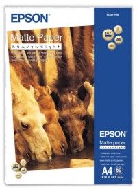 Epson S041256 167gsm A4 heavyweight matt photo paper (50 sheets)