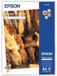 Epson S041256 167gsm A4 heavyweight matt photo paper (50 sheets)