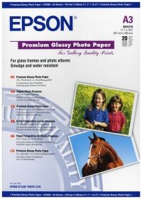 Epson S041315 255gsm A3 Premium Glossy Photo Paper (20 sheets)