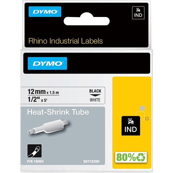 dymo 18055 nastro da 12mmx1.5m termorestringenti - rhinopro heat shrink tubes s0718300