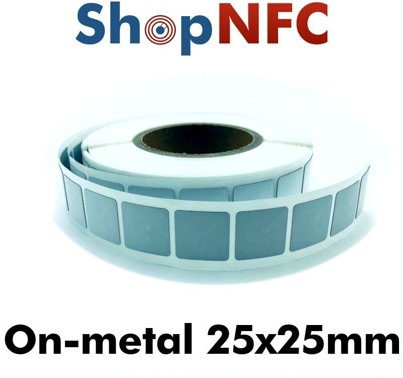 Confidex Tag NFC schermati ICODE SLIX2 Steelwave HF 25x25mm