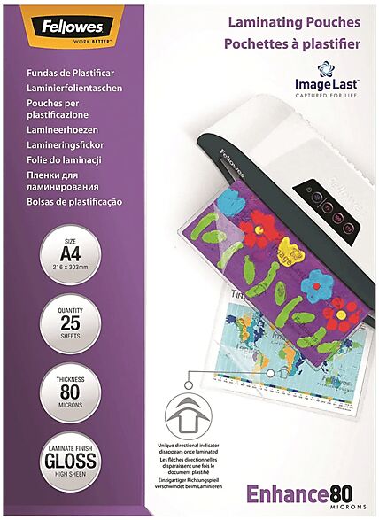 Fellowes CARTA PER PLASTIFICATRICI  BUSTE PLASTIFICAZ. LUCIDE