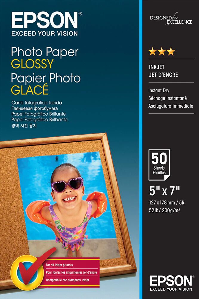 Epson Photo Paper Glossy - 13x18cm - 50 Fogli