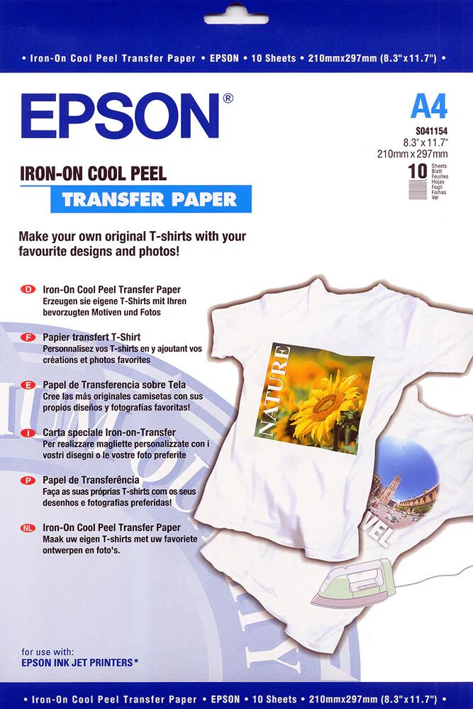 Epson Iron-on-Transfer Paper - A4 - 10 Fogli