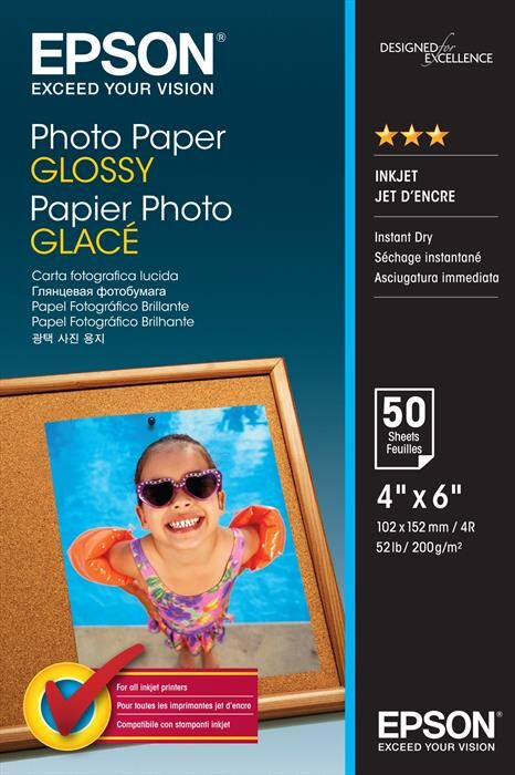 Epson Photo Paper Glossy 10x15cm 50 Sheet