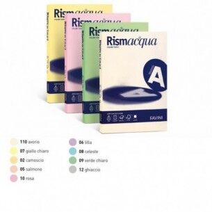 Favini Rismacqua - cartoncino colorato A4 colore avorio 200 g/mq - risma da 125 fogli