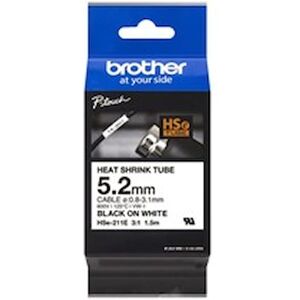 Brother HSe tape 5,2mmx1,5m black/white