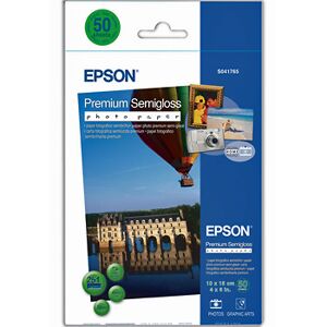 Epson 10x15cm Premium Semigloss Photo Paper, 50 ark, 251g/m2