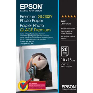 Epson Premium Glossy Photo Paper -Fotopapper, 10 X 15 Cm - 20 Ark.