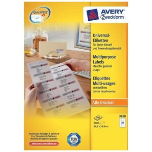 Avery Universal Labels, White 64,6x33,8mm