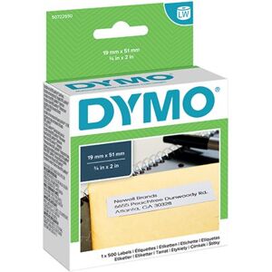 Dymo 11355 Multipurpose Labels 19mmx51mm White (Pack of 500) S0722550