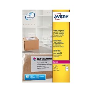 Avery Weatherproof Shipping Laser Labels 10 per Sheet White - L7992-25