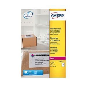 Avery Weatherproof Shipping Laser Labels 10 per Sheet White - L7992-25