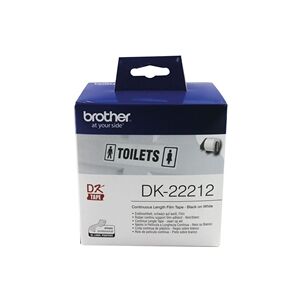 Brother Film Labelling Roll 62mm x 15.24m Black on White DK22212