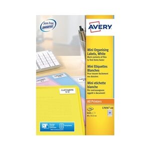 Avery Mini Labels Laser 84 per Sheet 46x11.1mm White Ref - L7656-100