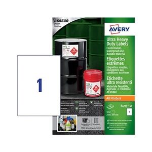 Avery B4775-50 Ultra Resistant Labels 50 sheets - 1 Labels per Sheet