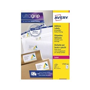 Avery Addressing Labels Laser Jam-free 16 per Sheet 99.1x33.9mm White