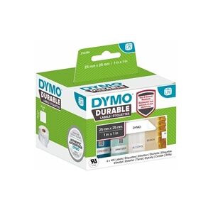 Dymo 2112286 LW square multi-purpose 25mm x 25mm Black on White