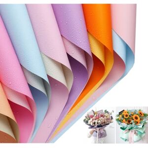 XIAOHONG 28 sheets/7 color Double sided Matte Flower Wrapping Paper, Multi Colors Waterproof Flower Wrap Roll, Gift Floral Bouquet Packaging Paper Florist Supplies for Mother's Day Valentine's Day 58X58cm