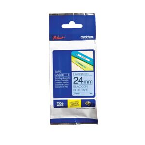 Original Brother P-Touch TZE551 24mm Gloss Tape - Black on Blue