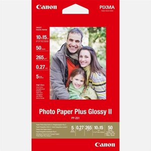 Canon 6x4 Glossy Plus II Photo Paper Pk 50 10x15 PP201