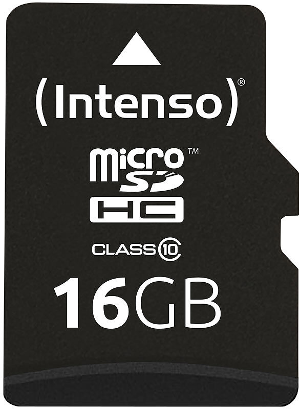 Intenso microSDHC-Speicherkarte 16 GB Class 10 inkl. SD-Adapter