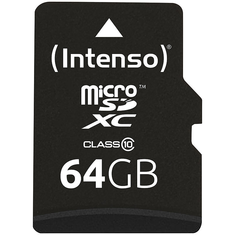 Intenso microSDXC-Speicherkarte 64 GB Class 10 inkl. SDXC-Adapter