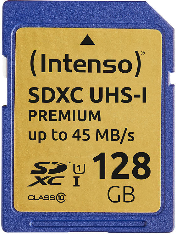 Intenso Premium SDXC-Speicherkarte 128 GB, UHS-I, Class 10 / U1