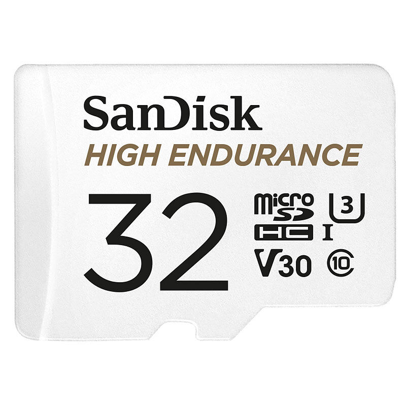 SanDisk High Endurance microSD-Karte mit SD-Adapter, 32 GB, Class 10, U3, V30