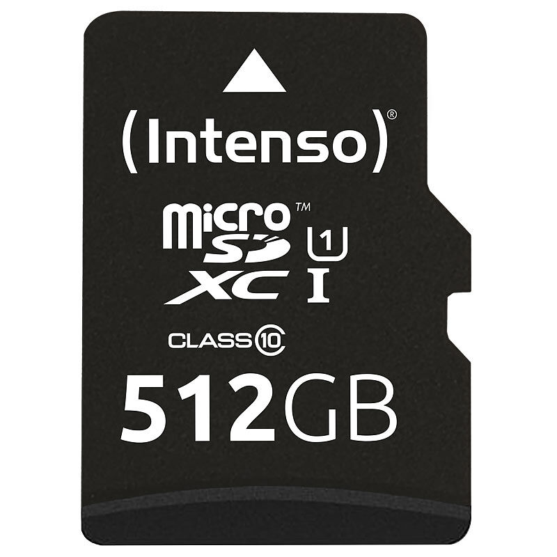 Intenso microSDXC-Speicherkarte UHS-I Premium 512 GB, bis 45 MB/s, Class 10/U1