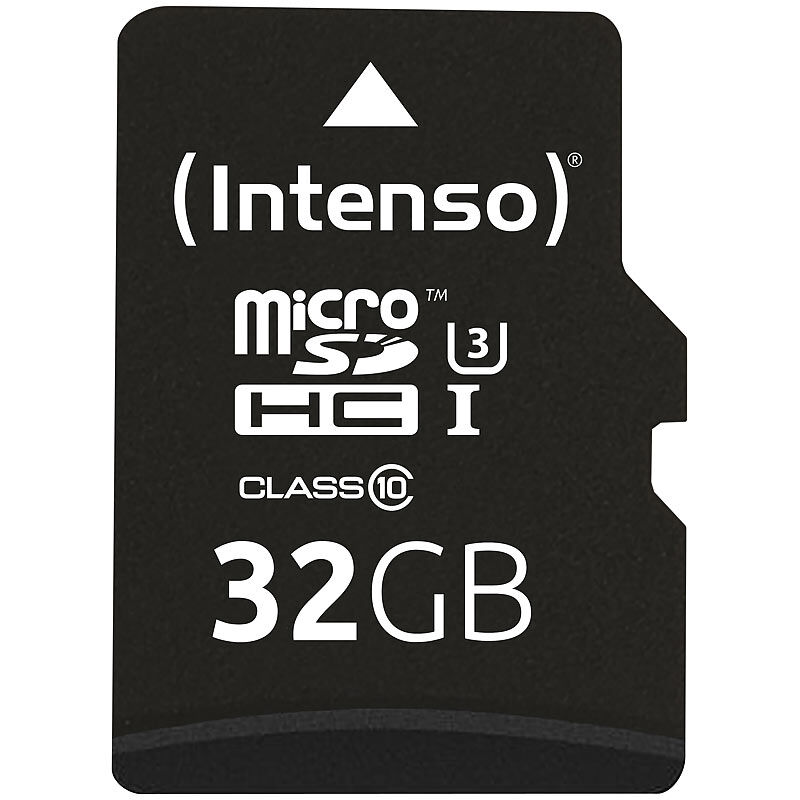 Intenso microSDHC-Speicherkarte UHS-I Professional, 32 GB, bis 90 MB/s, U3