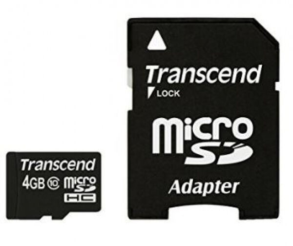 Transcend microSDHC-Card - 4GB - Class10