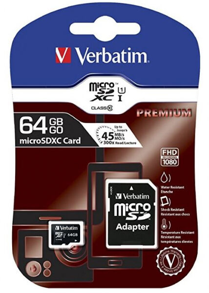 Verbatim 44084 - microSDXC Card Class10 - 64GB