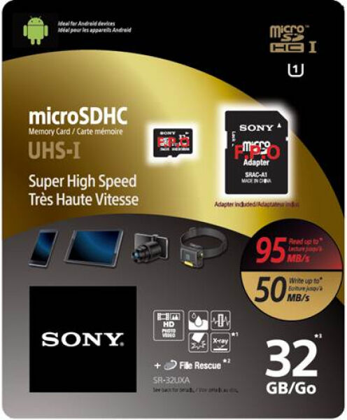 Sony SR32UXA - microSDHC Card UHS-I U3 Class10 - 32GB