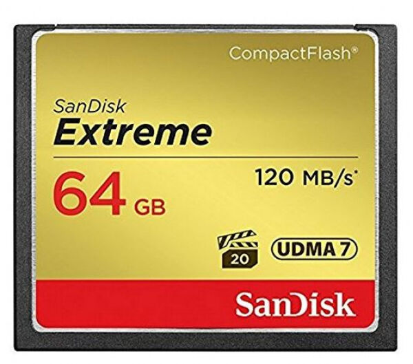 SanDisk Extreme Compact Flash Card - 64GB
