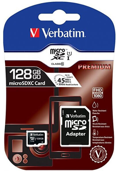 Verbatim 44085 - microSDXC Card Class10 - 128GB